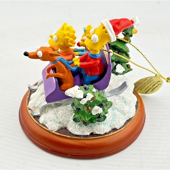 SIMPSONS Bradford Christmas Ornament Illuminated “Dashing Through the Snow” Vtg - Picture 4 of 7